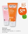 Manikuere im tegut Prospekt Express Handcreme Sanddorn von Weleda im aktuellen tegut Prospekt für 5,99 €