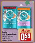 Katzennahrung Angebote von Purina One bei REWE Oranienburg für 0,59 €