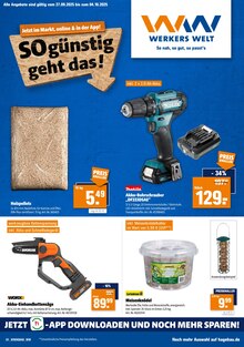 Aktueller Werkers Welt Prospekt "SO günstig geht das!" Seite 1 von 8 Seiten