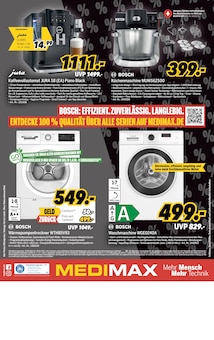 Waschmaschine im MEDIMAX Prospekt "DIE DEALS DES JAHRES. BLACK MAX. JETZT GEHT’S LOS!" mit 8 Seiten (Oranienburg)