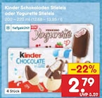 Schokoladen Stieleis oder Stieleis Angebote von Kinder oder Yogurette bei Netto Marken-Discount Sindelfingen für 2,79 €