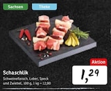 Schaschlik bei Konsum im Dresden Prospekt für 1,29 €