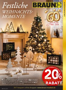Weihnachtsbaum im aktuellen BRAUN Möbel-Center Prospekt (Nürtingen) Weihnachtsbaum im BRAUN Möbel-Center Prospekt "Festliche Weihnachts-Momente" mit 20 Seiten (Nürtingen)