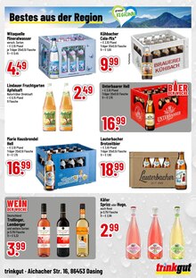 Cola im aktuellen Trinkgut Prospekt (Augsburg) Cola im Trinkgut Prospekt "Größter Getränkemarkt in Dasing!" mit 4 Seiten (Augsburg)