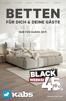 Aktueller Kabs Schwerin Prospekt Kabs Schwerin Prospekt "BETTEN FÜR DICH & DEINE GÄSTE" mit 11 Seiten