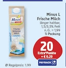 Frische Milch von Minus L im aktuellen EDEKA Prospekt