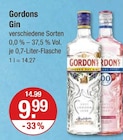 Gordons Dry Gin im V-Markt Prospekt Gin von Gordons im aktuellen V-Markt Prospekt für 9,99 €
