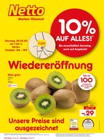 Netto Marken-Discount Prospekt "Wiedereröffnung - 10% auf alles", 6 Seiten, für Haltern am See, 25.02.2020 - 29.02.2020 Netto Marken-Discount Prospekt "Wiedereröffnung - 10% auf alles", 6 Seiten, für Haltern am See, 25.02.2020 - 29.02.2020
