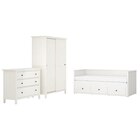 Schlafzimmermöbel 3er-Set weiß gebeizt von HEMNES im aktuellen IKEA Prospekt für 877,00 €