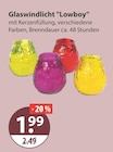 Glaswindlicht Lowboy von  im aktuellen V-Markt Prospekt für 1,99 €