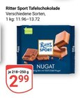 Aktuelle Ritter Sport Angebote bei GLOBUS in Braunschweig Aktuelles Tafelschokolade Angebot bei GLOBUS in Braunschweig ab 2,99 €