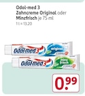 Zahncreme Original von Odol-med 3 für 0,99 € bei Rossmann im Angebot Zahncreme Original von Odol-med 3 im aktuellen Rossmann Prospekt