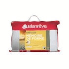 Oreiller "Mémoire de forme" 55x35cm - Blanrêve en promo chez Hyper U Nantes à 24,43 €