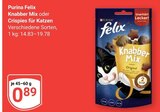 Aktuelle Felix Katzenfutter Angebote bei GLOBUS in Siegen (Universitätsstadt) Aktuelles Knabber Mix oder Crispies für Katzen Angebot bei GLOBUS in Siegen (Universitätsstadt) ab 0,89 €