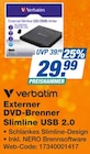 Externer DVD-Brenner Slimline USB 2.0 bei expert im Bad Säckingen Prospekt für 29,99 €