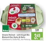 Aktuelles Unsere Heimat – echt & gut Bio Bioland-Eier Huhn & Hahn Angebot bei Marktkauf in Reutlingen ab 3,49 €