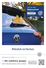 Volkswagen Prospekt „Herbstliche Angebote.“ für Schauen und Umgebung mit 1 Seite Volkswagen Prospekt für Schauen und Umgebung: „Herbstliche Angebote.“, 1 Seite, 01.09.2025 - 30.11.2025