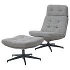 Sessel und Hocker Lejde grau/schwarz Lejde grau/schwarz Angebote von HAVBERG bei IKEA Darmstadt für 449,00 €