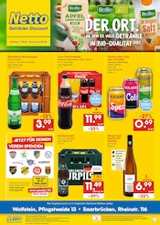 Cola im Netto Marken-Discount Prospekt in Riegelsberg Aktueller Netto Marken-Discount Prospekt mit Cola, "DER ORT, AN DEM DU IMMER AUSGEZEICHNETE PREISE FINDEST.", Seite 1