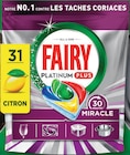 Tablettes lave-vaisselle Platinum Plus Tout en 1 Citron X31 - Fairy à 2,37 € dans le catalogue Intermarché Hyper
