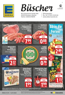 EDEKA Prospekt der Woche "Aktuelle Angebote" Seite 1, 07.07.2025 bis 12.07.2025 für Oberhausen Aktueller EDEKA Prospekt "Aktuelle Angebote" Seite 1 von 24 Seiten für Oberhausen