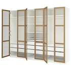 Schrankkombination weiß/Eichenfurnier Glas 300x60x236 cm Angebote von PAX / TONSTAD bei IKEA Seevetal für 1.490,00 €