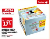 GOURDES DE PUREE DE FRUITS SANS SUCRES AJOUTÉS MULTIVARIÉTÉS - AUCHAN à 17,50 € dans le catalogue Auchan Supermarché