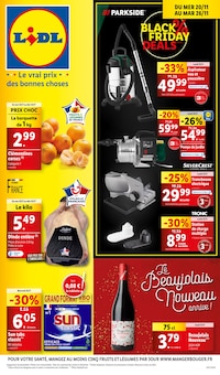 Prospectus Lidl de la semaine "BLACK FRIDAY DEALS" avec 1 pages, valide du 20/11/2024 au 26/11/2024 pour Ponthierry et alentours