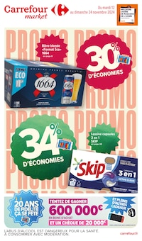 Prospectus Carrefour Market de la semaine "34% D'ÉCONOMIES" avec 1 pages, valide du 12/11/2024 au 24/11/2024 pour Bordeaux et alentours