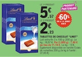 Tablettes de chocolat - LINDT en promo à 2,23 € chez E.Leclerc Tablettes de chocolat - LINDT dans le catalogue E.Leclerc