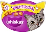 Knuspertaschen oder Snack Angebote von Whiskas oder Dreamies bei REWE Regensburg für 1,19 €