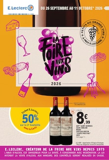 Catalogue de la semaine "LA FOiRE AUX ViNS" avec 1 pages, valide du 26/09/2026 au 11/10/2026 pour Saint-Prix et alentours Prospectus de la semaine "LA FOiRE AUX ViNS" avec 1 pages, valide du 26/09/2026 au 11/10/2026 pour Saint-Prix et alentours
