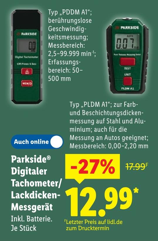 Digitaler Tachometer/Lackdicken-Messgerät