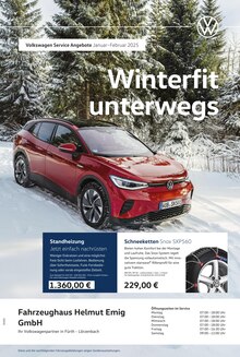 Aktueller Volkswagen Prospekt "Auf ins Wintervergnügen" Seite 1 von 1 Seiten