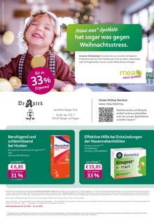 Aktueller mea - meine apotheke Prospekt "Unsere Dezember-Angebote" Seite 1 von 4 Seiten für Bergen