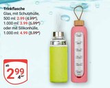 Trinkflasche Glas mit Schutzhülle Angebote bei GLOBUS Neubrandenburg für 2,99 €
