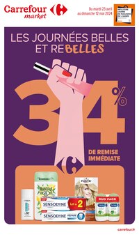 Prospectus Carrefour Market de la semaine "Les journées belles et rebelles" avec 1 pages, valide du 23/04/2024 au 12/05/2024 pour Bordeaux et alentours