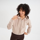 La Halle Saint-Paul-lès-Dax - Promo Sweat zippé à capuche court sable femme Promo Sweat zippé à capuche court sable femme à 8,99 € dans le catalogue La Halle à Saint-Paul-lès-Dax