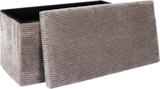 Bazarland Coarraze - Promo Coffre banc pliable velour côtelé taupe Promo Coffre banc pliable velour côtelé taupe à 17,99 € dans le catalogue Bazarland à Coarraze