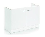 Meuble sous evier - Blanc - 120x576x82cm - Brico Cash à Argenteuil Meuble sous evier - Blanc - 120x576x82cm en promo chez Brico Cash Argenteuil à 59,90 €
