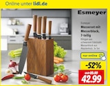 Messerset mit Messerblock, 7-teilig Angebote von Esmeyer bei Lidl Kirchheim für 42,99 €