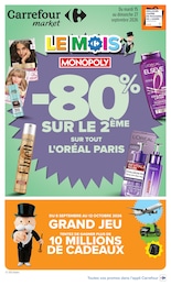 Catalogue Carrefour Market à Saint-Pierre-du-Mont, avec 60 pages Prospectus Carrefour Market à Saint-Pierre-du-Mont, "LE MOIS MONOPOLY", 60 pages, 15/09/2026 - 27/09/2026