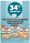 Promo 34% versés sur ma carte u sur tous les jambons conservation sans nitrite herta à  dans le catalogue U Express à Pleubian