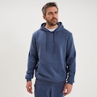 Sweat molleton à capuche hoodie bleu lavande homme en promo chez La Halle Sweat molleton à capuche hoodie bleu lavande homme dans le catalogue La Halle