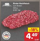 Aktuelles Rinder Hackfleisch Angebot bei Netto Marken-Discount in Mannheim ab 4,49 €