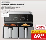 3in1 Dual Heißluftfritteuse von Steinborg im aktuellen Netto Marken-Discount Prospekt für 69,99 €