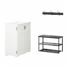 Flur-Set, 4-tlg. weiß/schwarz Angebote von GREÅKER / NIPÅSEN bei IKEA Speyer für 208,97 €