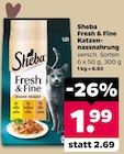 Fresh & Fine Katzennassnahrung Angebote von Sheba bei Netto mit dem Scottie Rostock für 1,99 €