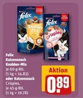 Katzensnack Knabber-Mix oder Katzensnack Crispies Angebote von Felix bei REWE Heidelberg für 0,89 €