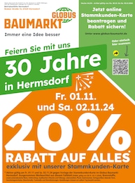 Globus-Baumarkt Prospekt mit 4 Seiten (Nausnitz)